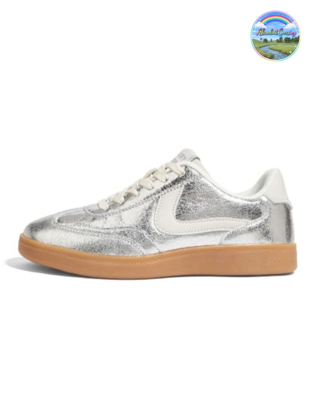 Women's Classic Retro Lace Up Faux PU Leather Fashion Sneakers